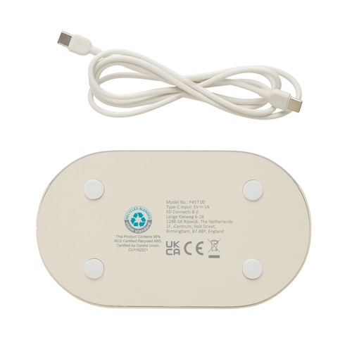 LumaRise RCS gerecycled plastic wekker met witte ruis