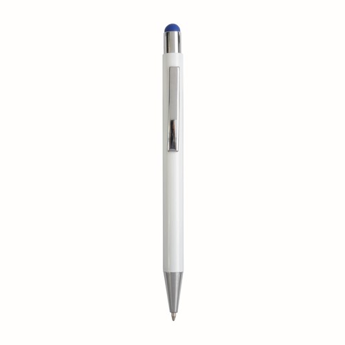Aluminum push button ball pen with colored touch screen and laser engraved logo Aluminum push button ball pen with colored touch screen and laser engraved logo