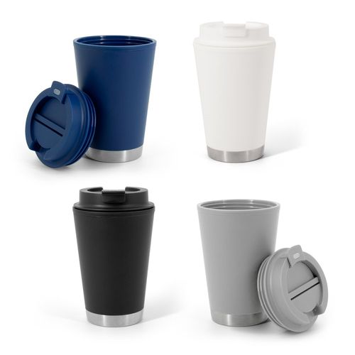 FIGLIOLI. Double-walled, leak-proof PP travel cup FIGLIOLI. Double-walled, leak-proof PP travel cup
