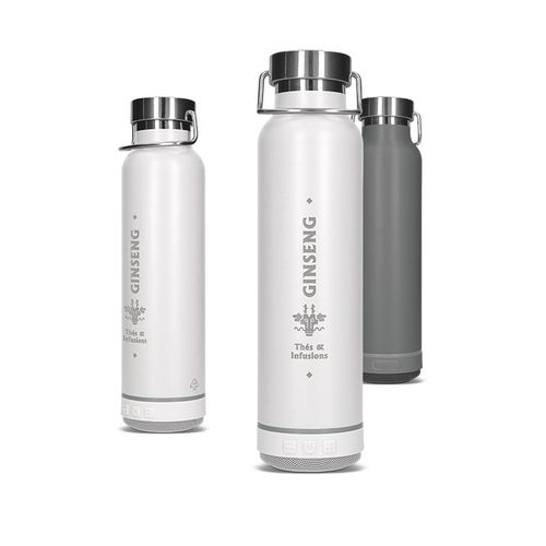 STAINLESS STEEL DOUBLE-WALL INSULATED BOTTLE 60 cl WITH SPEAKER