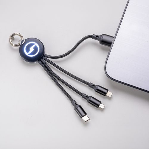 Set de câbles Micro USB, lighthing, type C avec LED