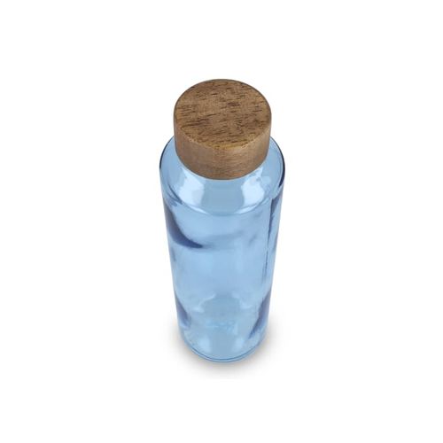 Bouteille d'eau en verre recyclé InSideOut ReuuZ avec bouchon en bois 650 ml