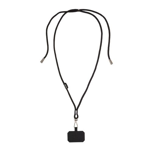 Cordon pour badge/téléphone portable en RPET avec étiquette à personnaliser