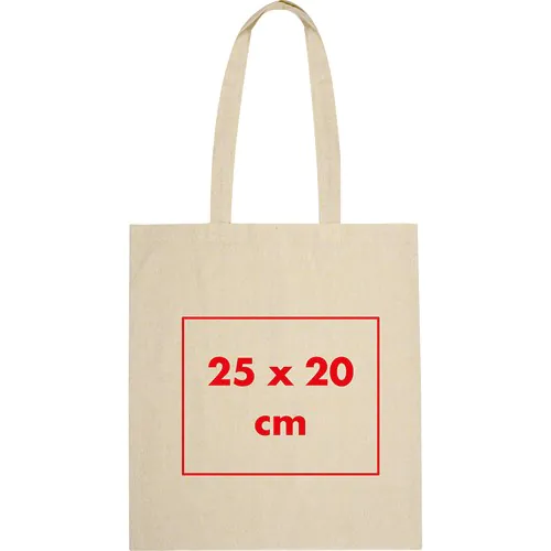 Borsa in cotone riciclato con manici lunghi LAMBERTO Borsa in cotone riciclato con manici lunghi LAMBERTO