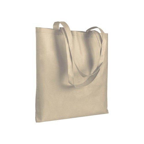 Stitched 80 g/m2 non-woven fabric shopping bag, long handles