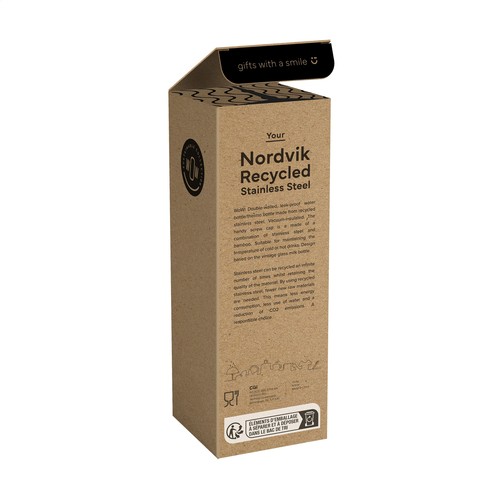 Nordvik RCS Recycled Steel 500 ml drinking bottle Nordvik RCS Recycled Steel 500 ml drinking bottle