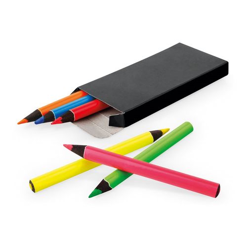 MEMLING. Boîte à crayons avec 6 crayons de couleur MEMLING. Boîte à crayons avec 6 crayons de couleur