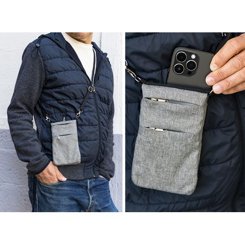 Pouch 'Toledo', RPET heather grey Pouch 'Toledo', RPET heather grey