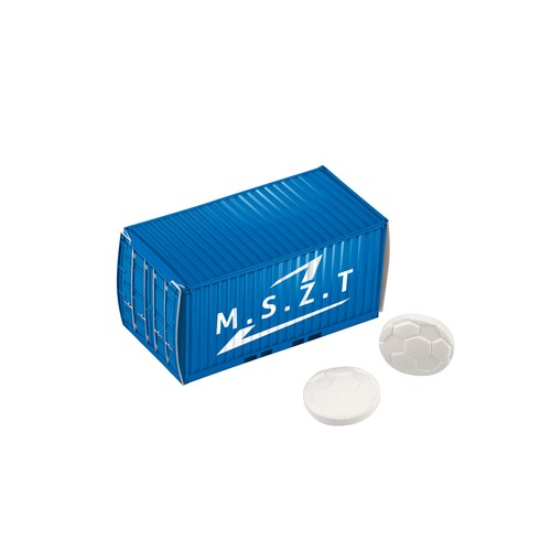 Container box filled with peppermint