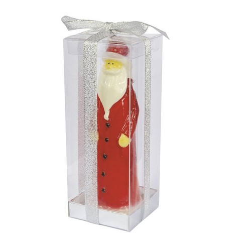 CANDLE SANTA CLAUS RED SHINY