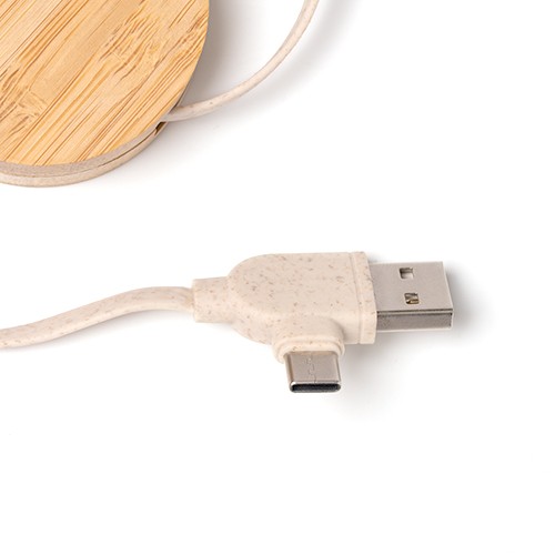 Erweiterbares Ladekabel. USB- und Typ-C-Eingang. T Adolfo