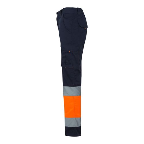 VL ZEUS LARGE. Two-tone, multi-pocket stretch trousers (240g/m²), in cotton (46%), EME (38%) and polyester (16%)