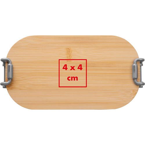 Lunchbox with bamboo lid and clamp closure. JAVIER Lunchbox with bamboo lid and clamp closure. JAVIER