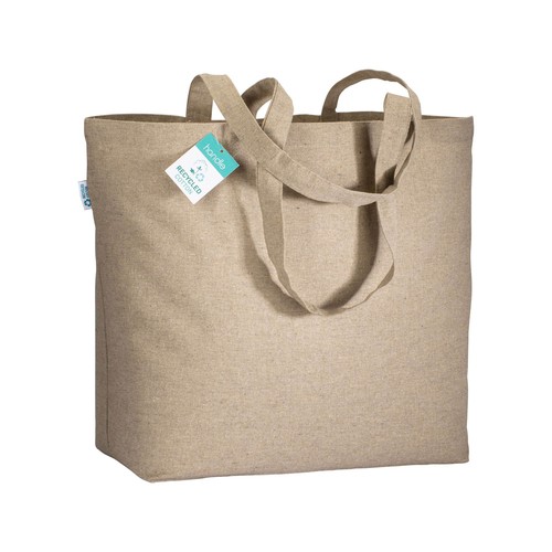 190 g/m2 recycled cotton shopping bag with long handles and gusset 190 g/m2 recycled cotton shopping bag with long handles and gusset
