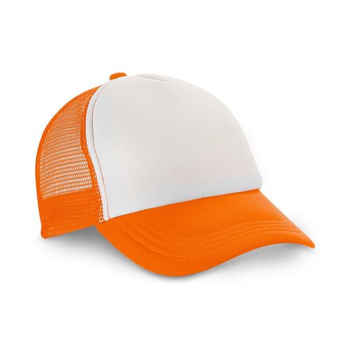 NICOLA. Cappellino in poliestere e rete (150 g/m²)
