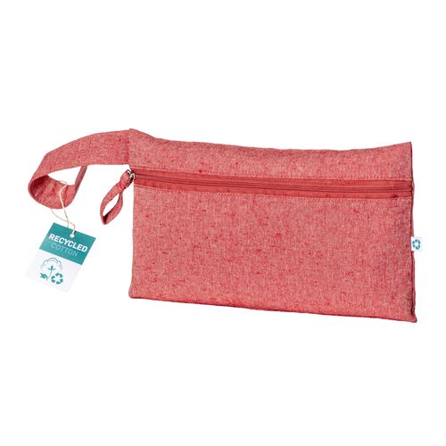 Document holder made of 180 g/m2 recycled cotton with zipper closure, GRS certified