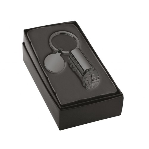 BURNISHED TANK KEY RING WITH TOKEN