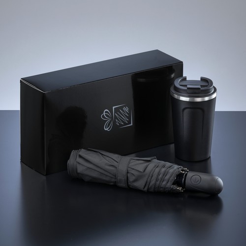 TRAVELLER SET: THERMAL MUG NORDIC 350 ml & FULL AUTOMATIC UMBRELLA TRAVELLER SET: THERMAL MUG NORDIC 350 ml & FULL AUTOMATIC UMBRELLA
