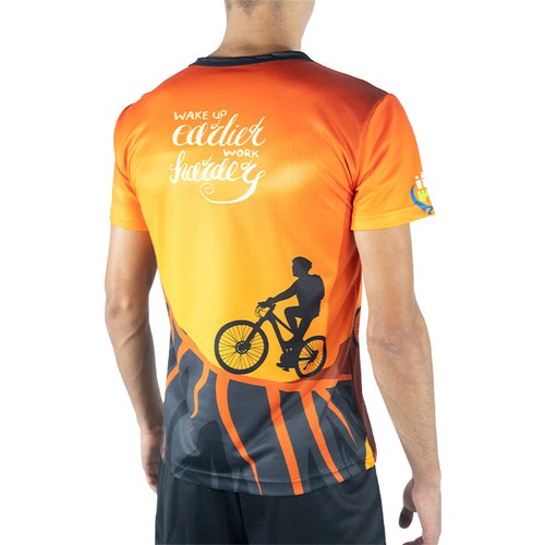 Toop basic sport t-shirt, technical fabric, print. Total