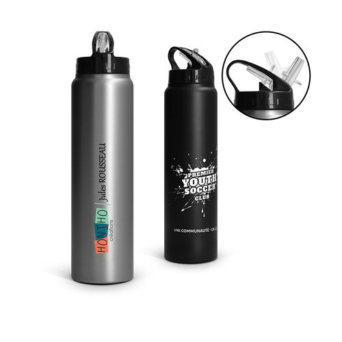 STAINLESS STEEL BOTTLE WITH STRAW