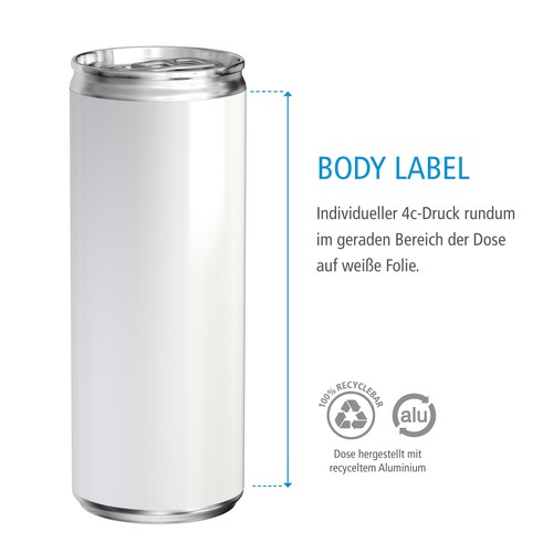 Energy Drink sugarfree (GER), 250 ml, Body Label Energy Drink sugarfree (GER), 250 ml, Body Label