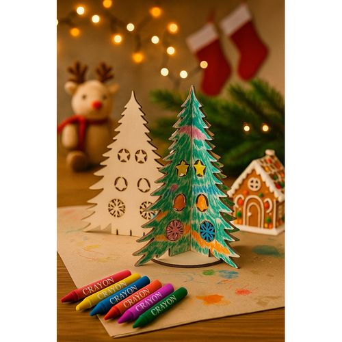 PINERY. Collapsible wooden Christmas tree to colour PINERY. Collapsible wooden Christmas tree to colour
