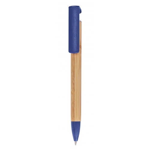 STYLO Á BILLE EN BAMBOO PARTIES EN BLEU
