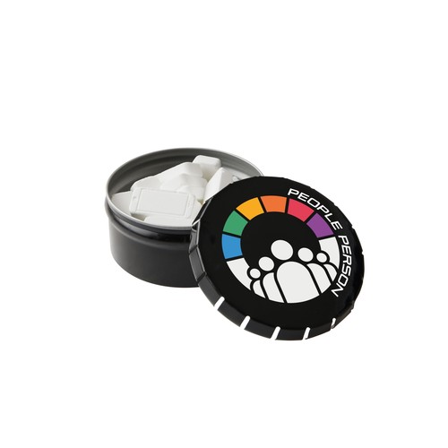 Mini clic-clac tin with shape peppermint
