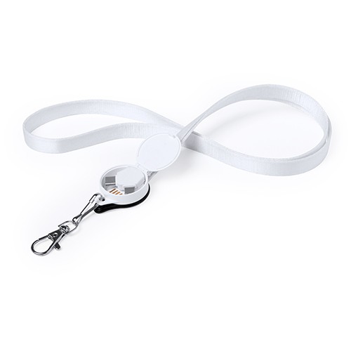 Lanyard avec câble de recharge. Aburdees
