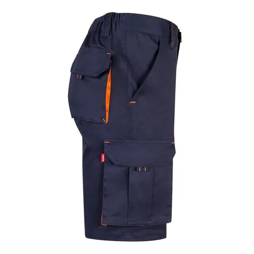 VL HEMERA. Two-tone, multi-pocket stretch Bermuda shorts (240g/m²), in cotton (46%), EME (38%) and polyester (16%)