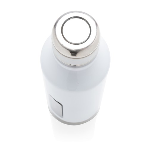 Leak proof vacuum bottle with logo plate Leak proof vacuum bottle with logo plate