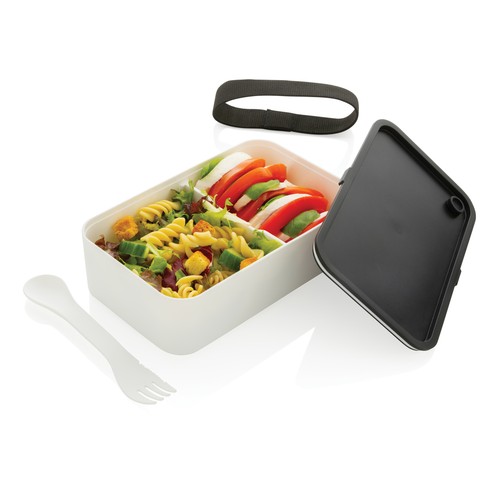 GRS recycled PP lunch box with spork GRS recycled PP lunch box with spork