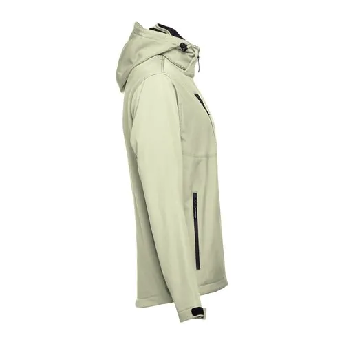 THC ZAGREB. Men's softshell jacket with detachable hood and rounded back hem THC ZAGREB. Men's softshell jacket with detachable hood and rounded back hem