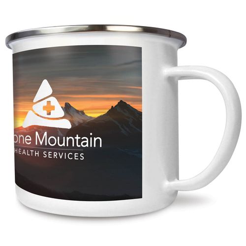 Premium Full Colour Steel Rim Enamel Mugs (285ml/10oz) Premium Full Colour Steel Rim Enamel Mugs (285ml/10oz)