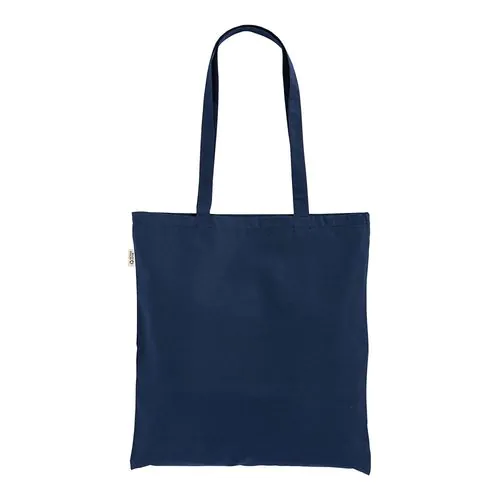 120 g/m2 recycled cotton shopper bag, long handles.