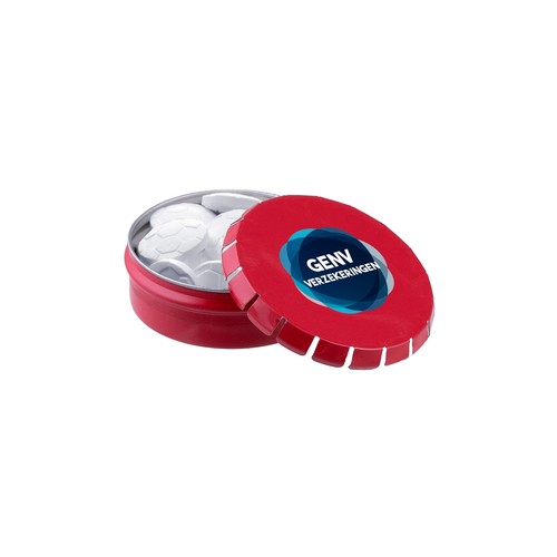 Mini clic-clac tin with shape peppermint