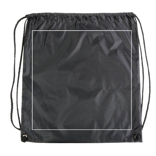 210T polyester backpack with drawstring closure and reinforced corners