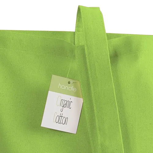140 g/m2 organic cotton shopping bag, long handles
