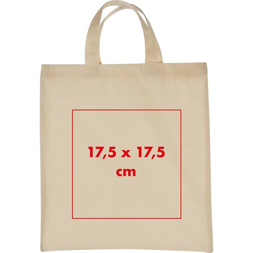 Borsa in cotone con manici corti KERSTIN
