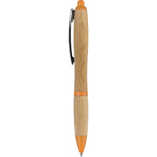 BAMBOO, METAL AND PLASTIC BALLPOINT PEN