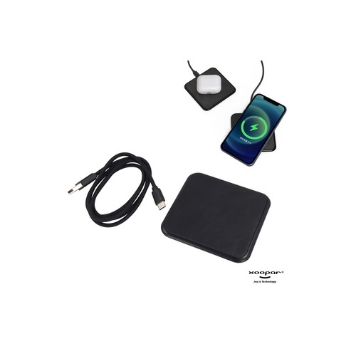 2259 | Xoopar Iné Wireless Fast Charger - Recycled Leather 15W 2259 | Xoopar Iné Wireless Fast Charger - Recycled Leather 15W