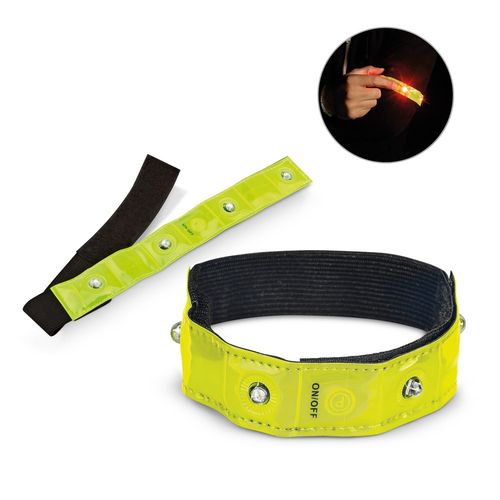 VISIBLE. Polsino riflettente con 4 LED rossi VISIBLE. Polsino riflettente con 4 LED rossi