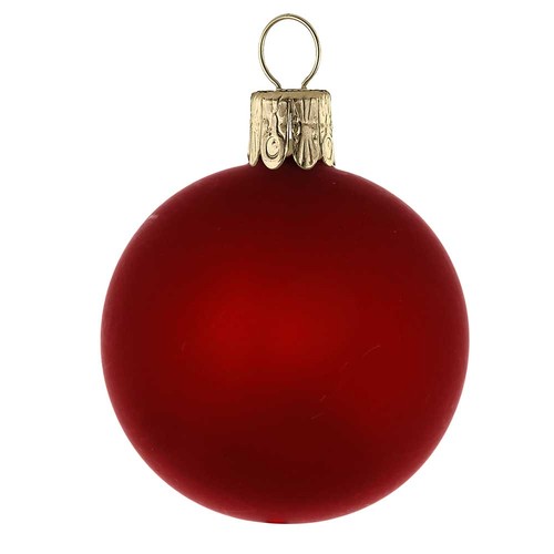 Traditional glass ball - matt-red #554 Traditional glass ball - matt-red #554