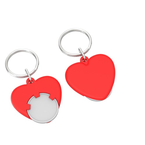 Chip holder with 1€ chip "heart"