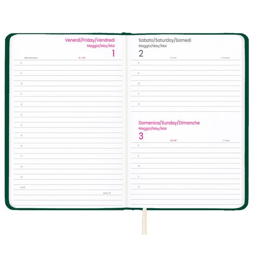 2026 daily planner with hard PU cover