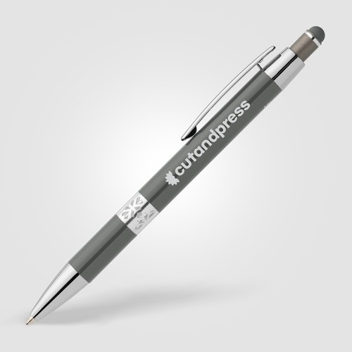 Adorn Recycled Aluminium Chrome Trim Stylus Pen Adorn Recycled Aluminium Chrome Trim Stylus Pen