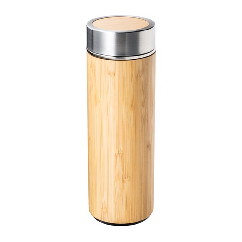 Insulated Flask with Stainless Steel and Bamboo with Tea Strainer RETUMBLER-ADAMUZ Insulated Flask with Stainless Steel and Bamboo with Tea Strainer RETUMBLER-ADAMUZ