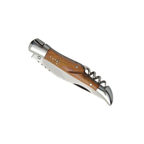 Pocket knife 'Tradition', 11cm, corkscrew, olive tree wood