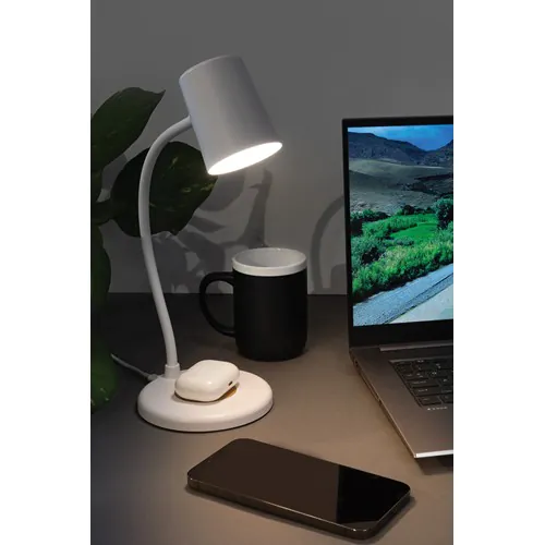 Zenara RCS recycled plastic and cork 15W wireless desk lamp Zenara RCS recycled plastic and cork 15W wireless desk lamp