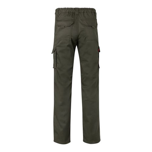 VL PAN. Pantalon stretch, multipoches (290g/m²), en coton (46%), EME (38%) et polyester (16%)